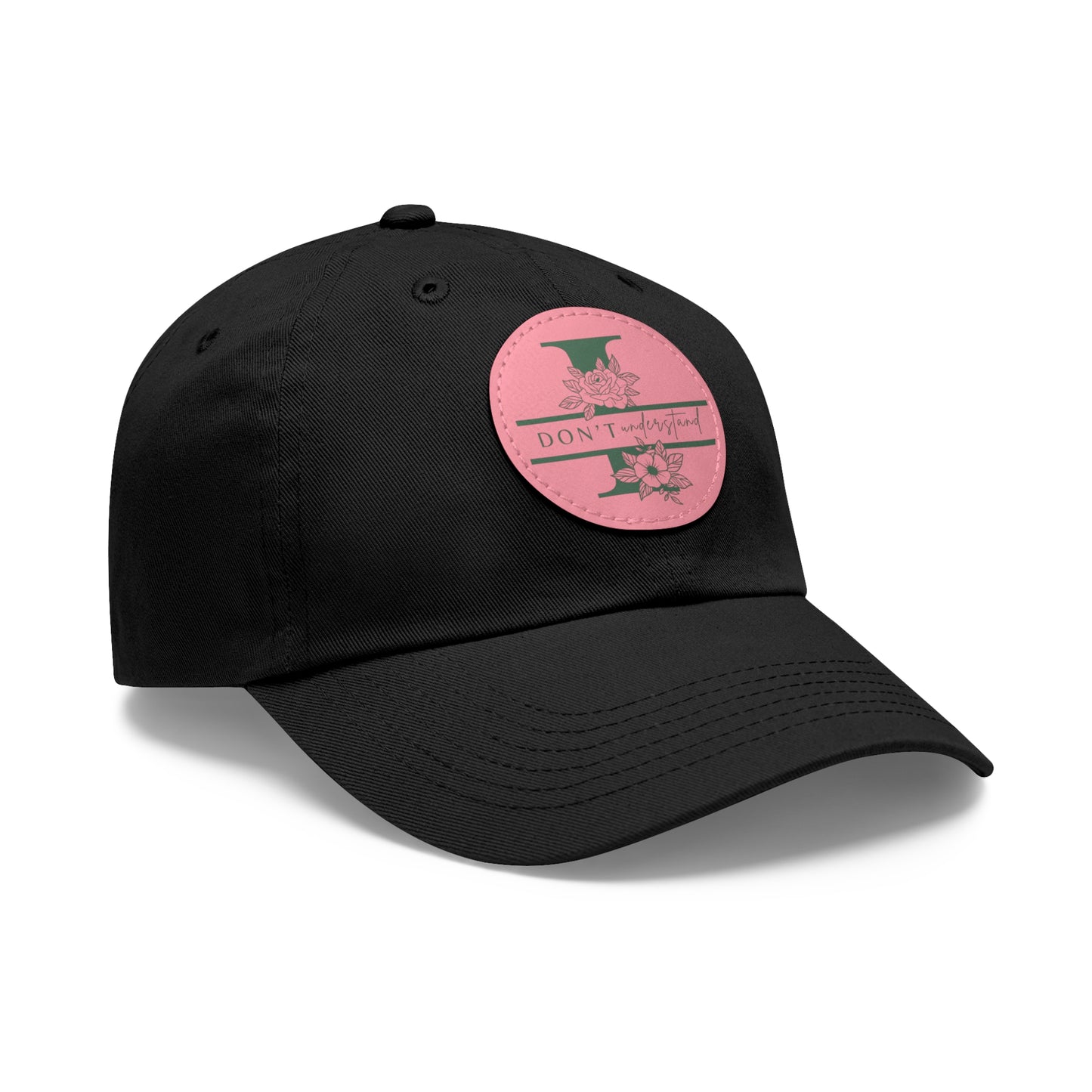 Hat  I dont uinderstand  Leather Patch Baseball Cap