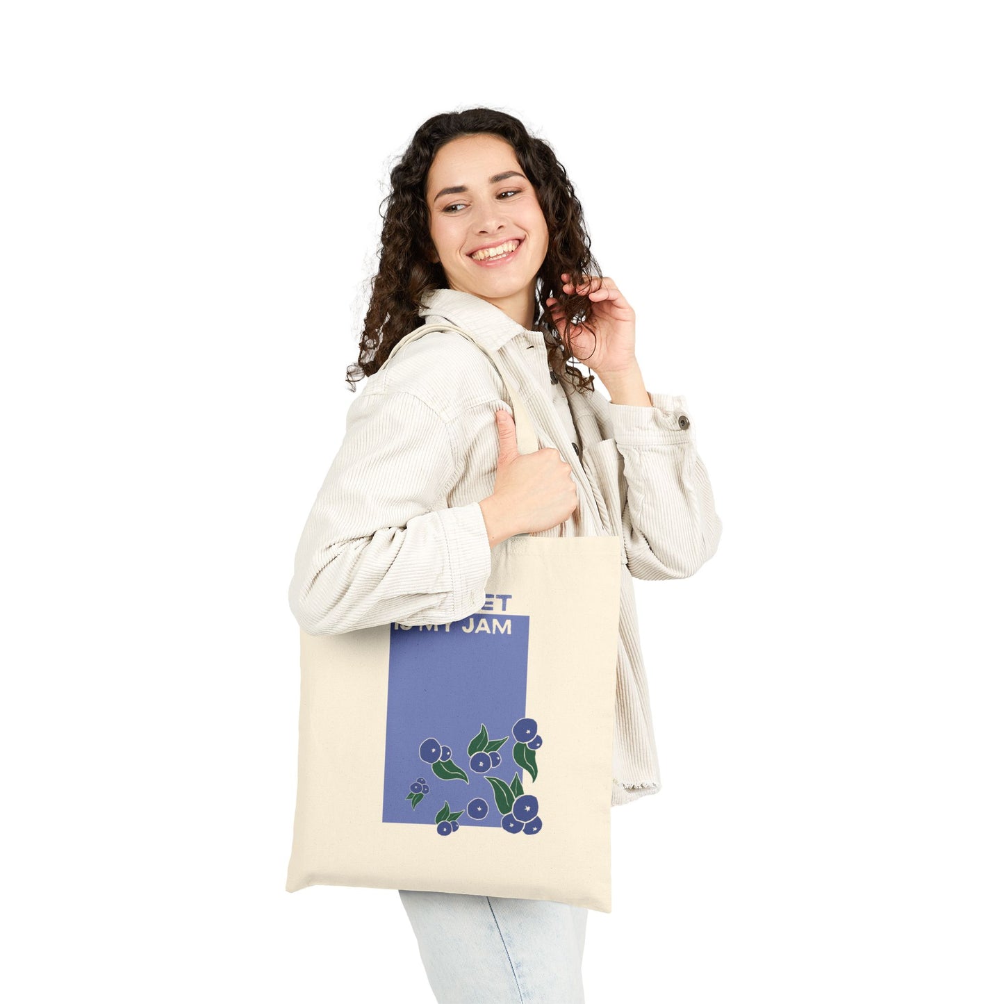 Crochet Is My Jam Tote Bag — Huckleberry  Cotton Canvas Market Tote