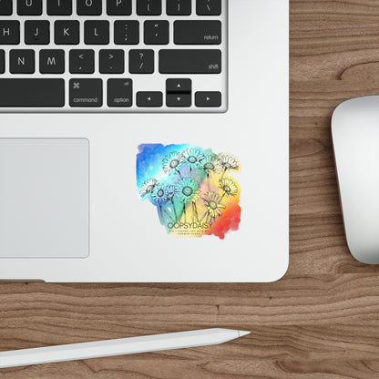 Holographic Daisy Die-Cut Sticker — Oopsydaisy Floral Rainbow Sticker