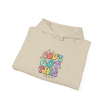 God's Got This Hoodie | Colorful Christian Encouragement, Retro Pastel Groovy