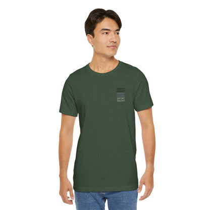 Orange Small-Logo Tee — 'Crochet' Graphic Pocket T-Shirt