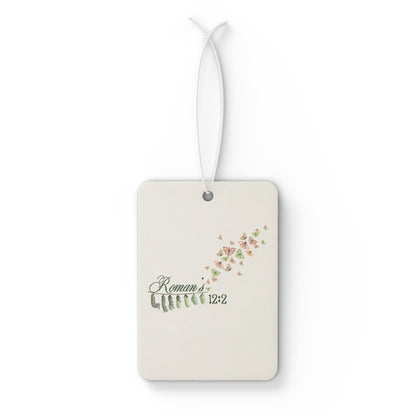 Car Air Freshener - "Remain Cuffed" Floral Scented Air Freshener (Bible Verse 12:2)