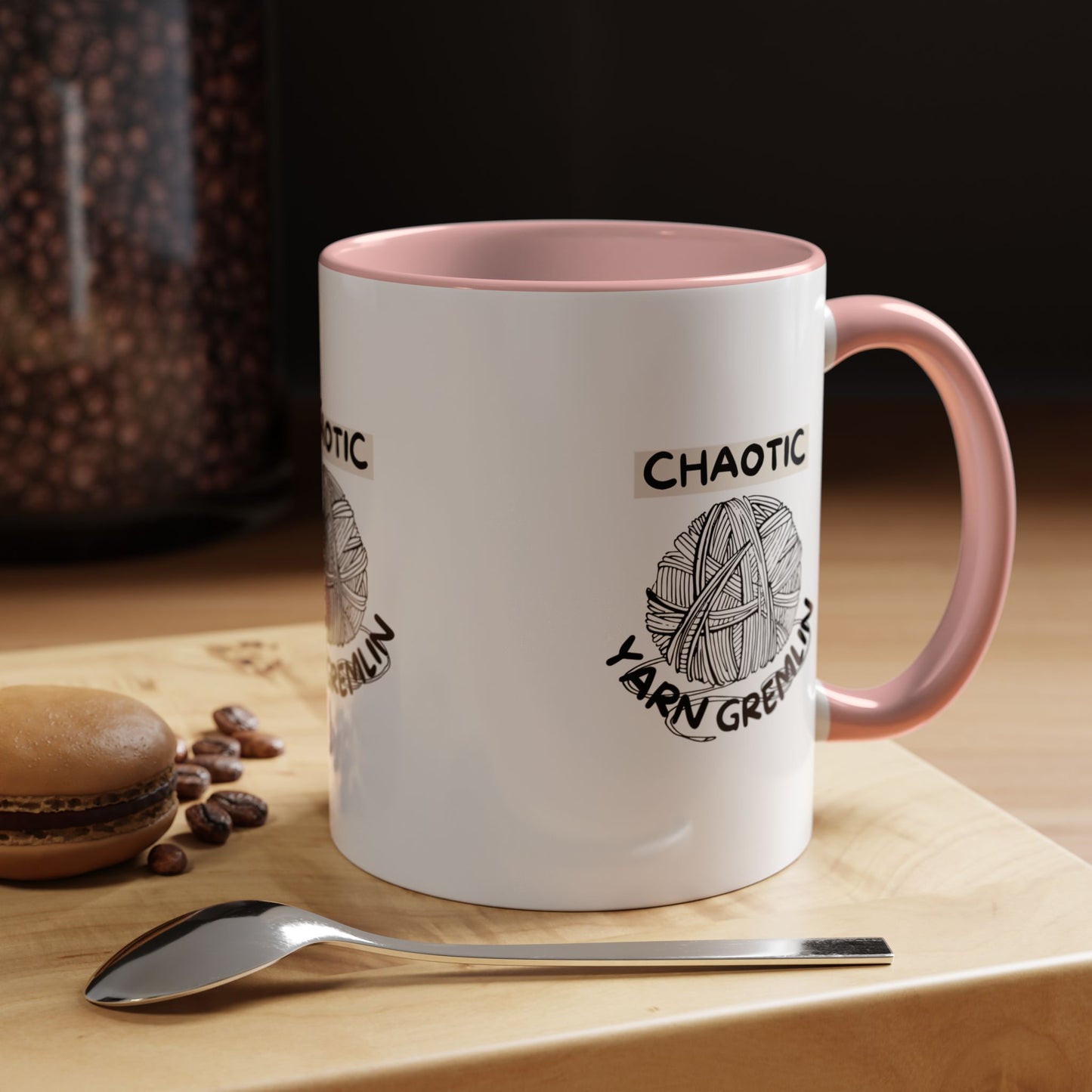 Chaotic Yarn Gremlin Mug – Funny Knitting Coffee Cup (11/15oz)
