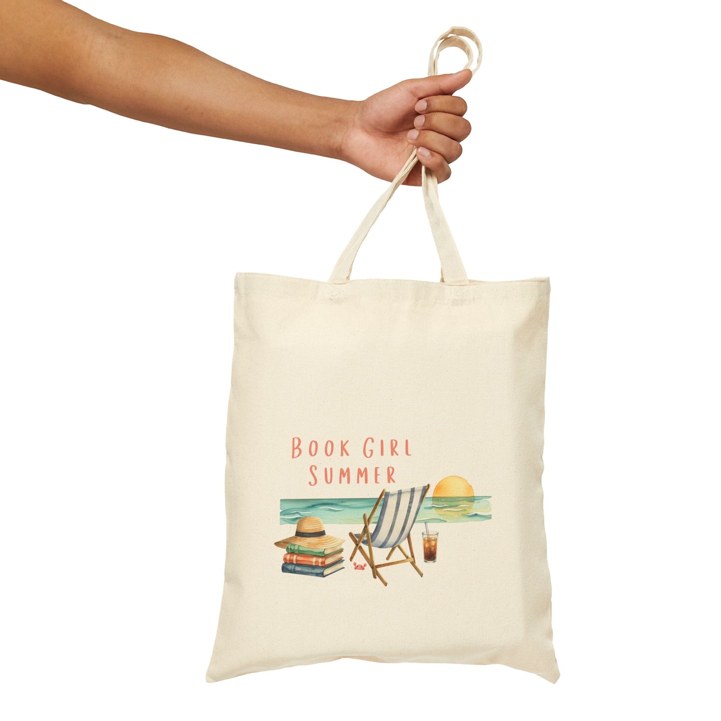 Book Girl Summer Tote Bag — Beach Reading Canvas Tote