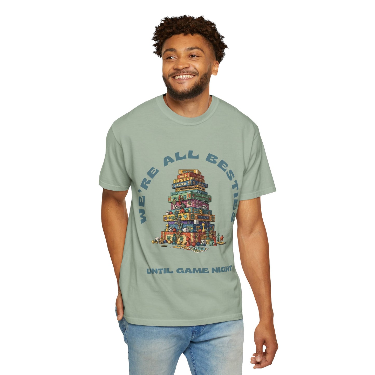 Game Night Besties T-Shirt — "We're All Besties Until Game Night" Graphic Tee
