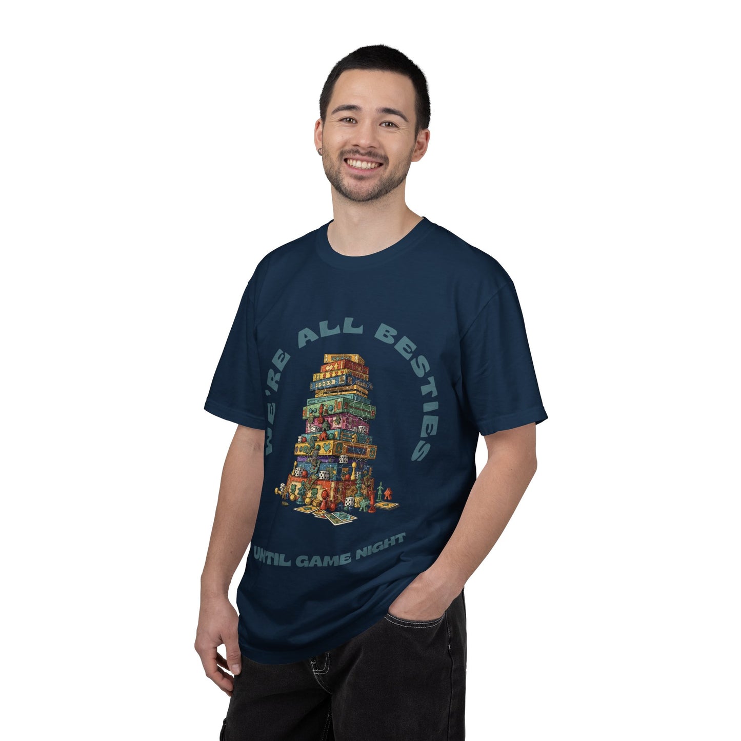 Game Night Besties T-Shirt — "We're All Besties Until Game Night" Graphic Tee