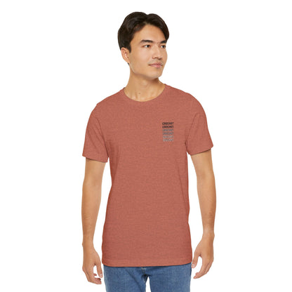 Orange Small-Logo Tee — 'Crochet' Graphic Pocket T-Shirt
