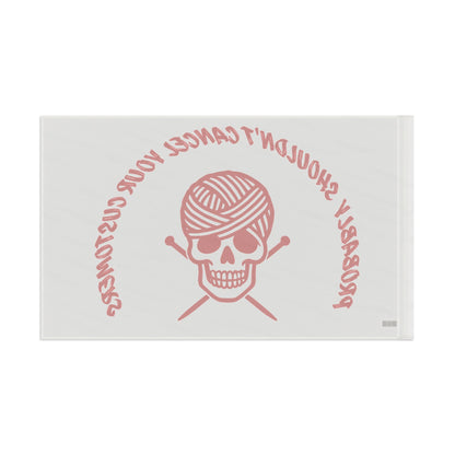 Flag – 'Probably Shouldn’t Cancel Your Customers' Yarn Skull Decorative Flag
