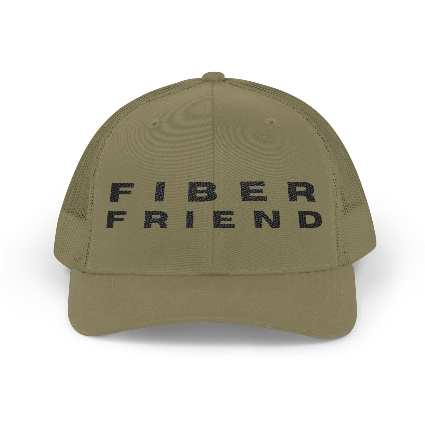 Fiber Friend Cap | Trucker Snapback Hat, Mesh Back Embroidered Text
