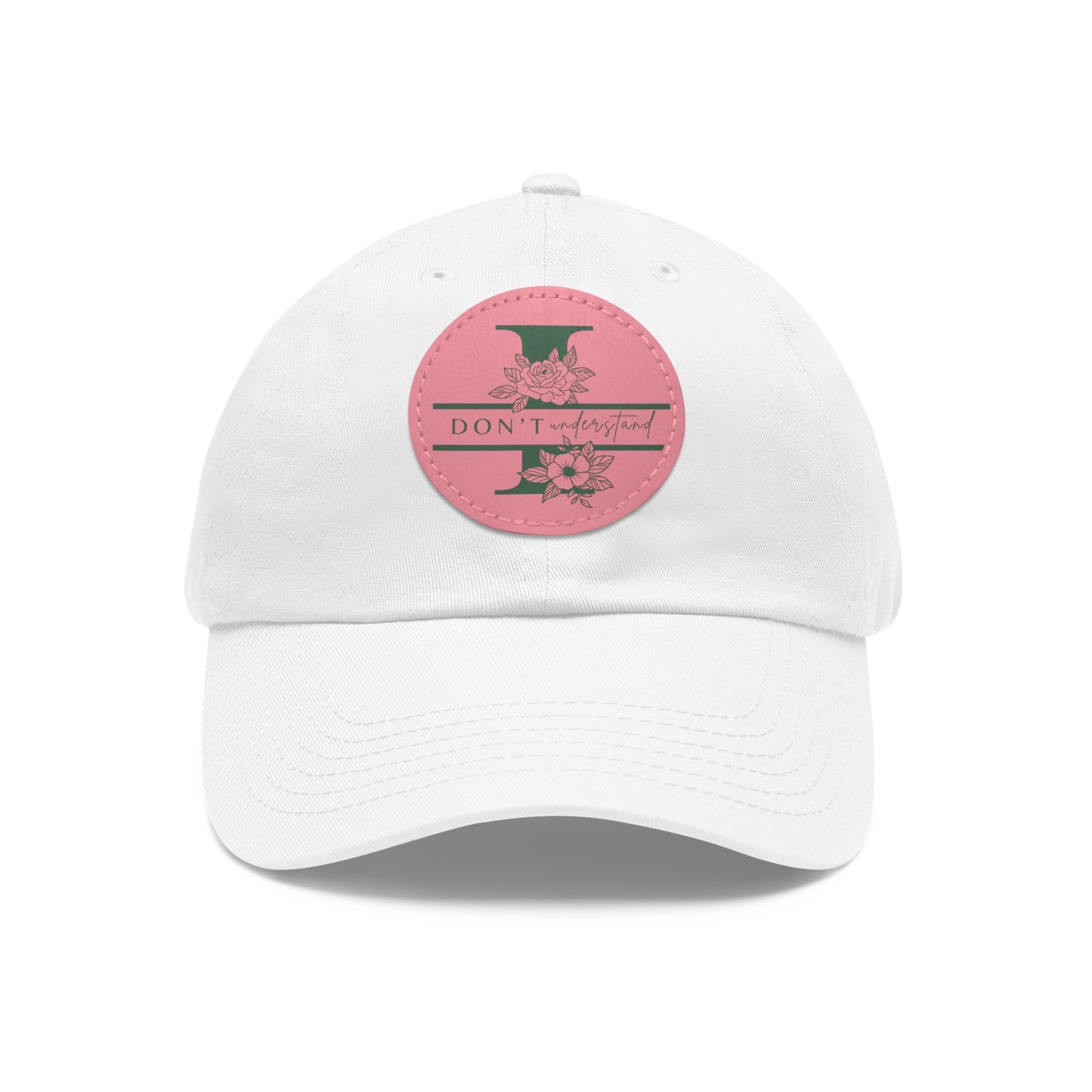 Hat  I dont uinderstand  Leather Patch Baseball Cap