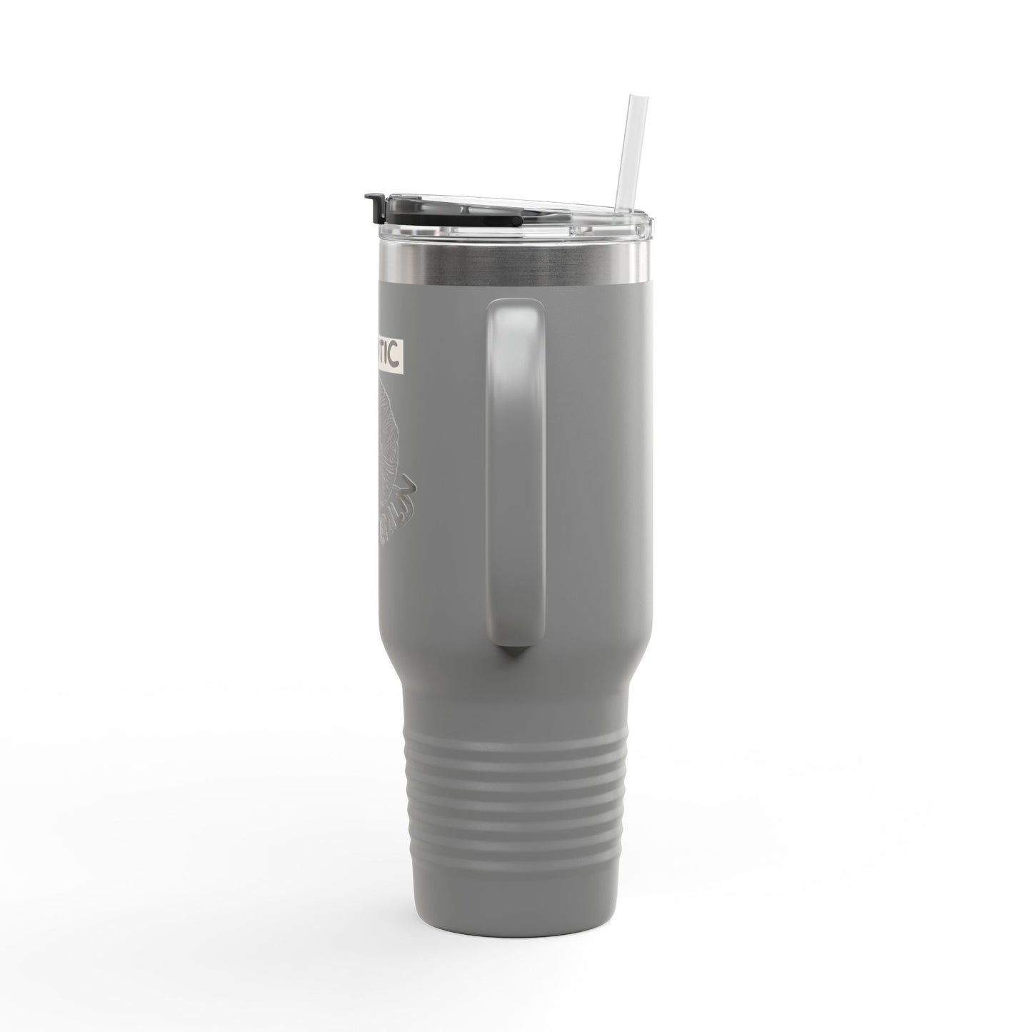 40oz Insulated Travel Mug — "Chaotic Yarn Gremlin" Knitting Lover Tumbler