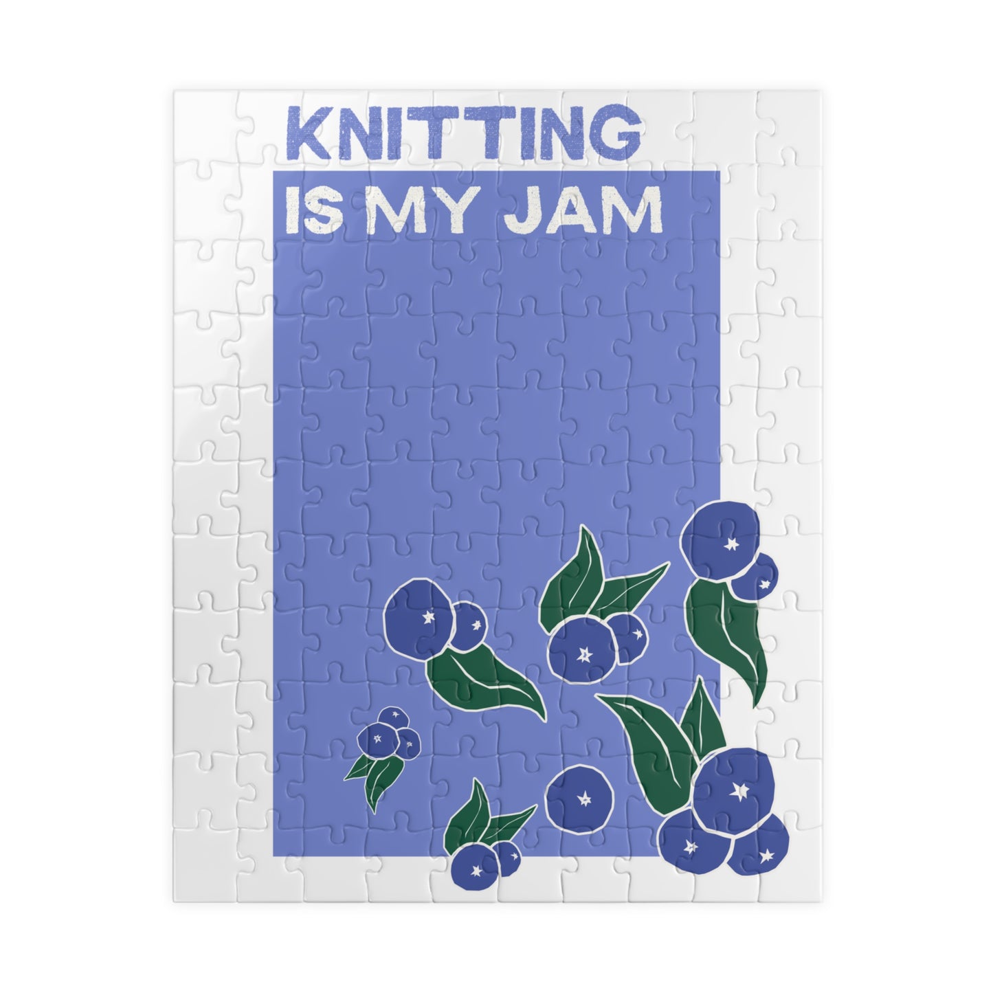 Knitting Is My Jam huckleberry Puzzle