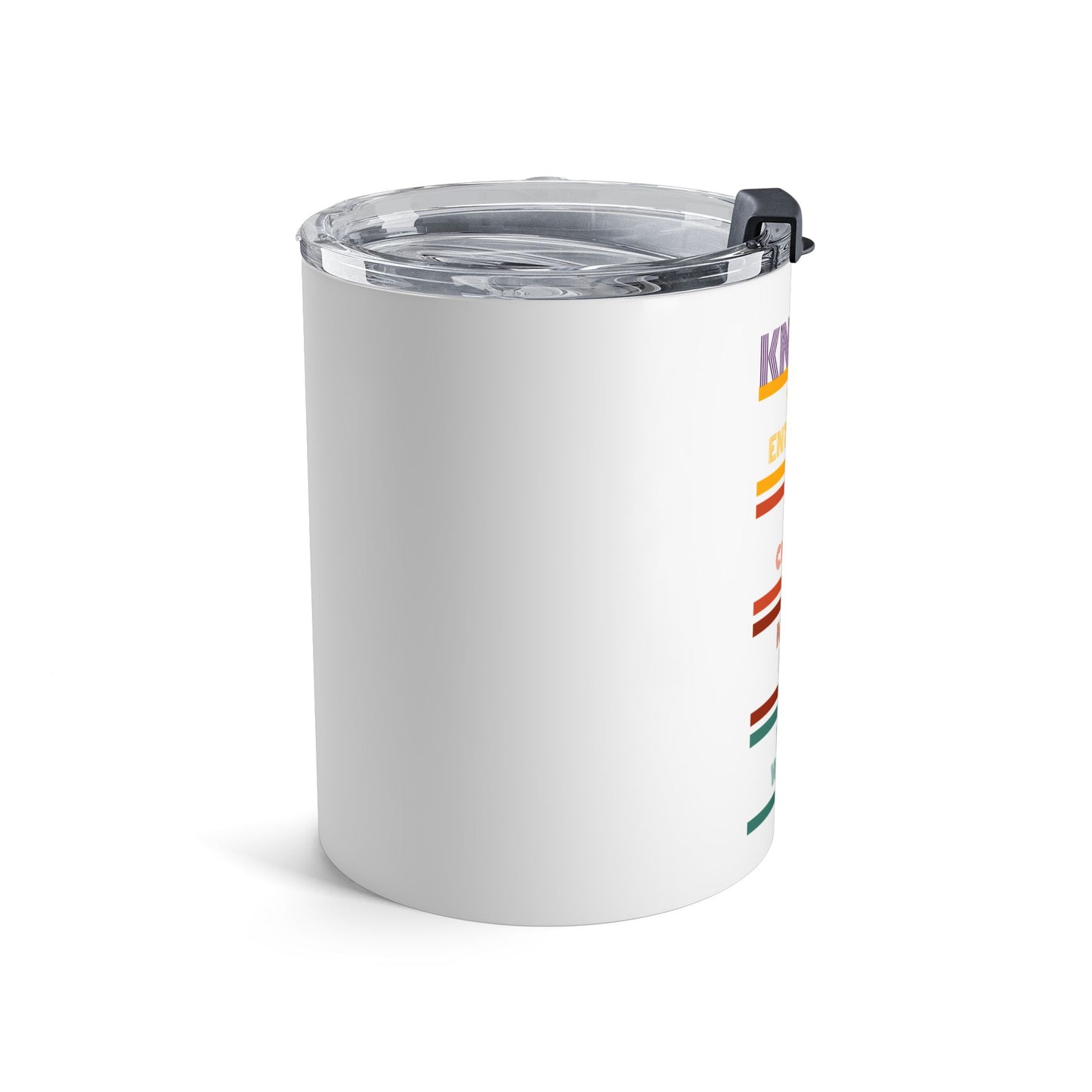 Knitter 10oz Tumbler — 'Knitter: Yarn Enthusiast, Cozy Creator, Needle Ninja, Wool Wizard' Travel Cup
