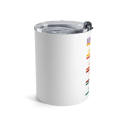 Knitter 10oz Tumbler — 'Knitter: Yarn Enthusiast, Cozy Creator, Needle Ninja, Wool Wizard' Travel Cup