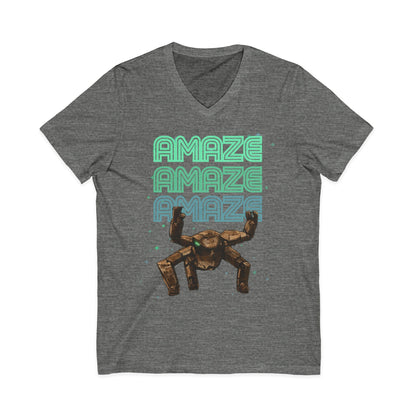 Amaze  VNeck Tee  Retro Graphic Shirt