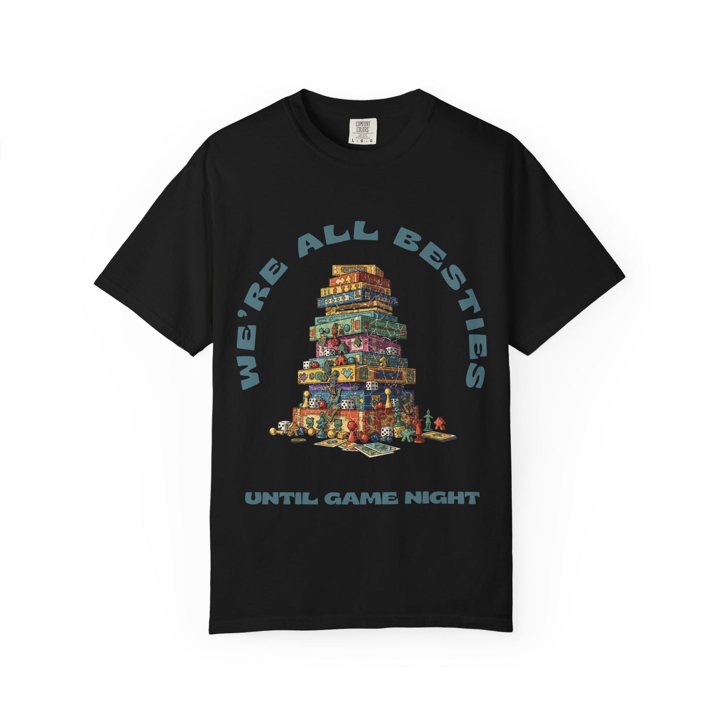 Game Night Besties T-Shirt — "We're All Besties Until Game Night" Graphic Tee