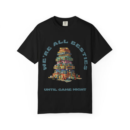 Game Night Besties T-Shirt — "We're All Besties Until Game Night" Graphic Tee