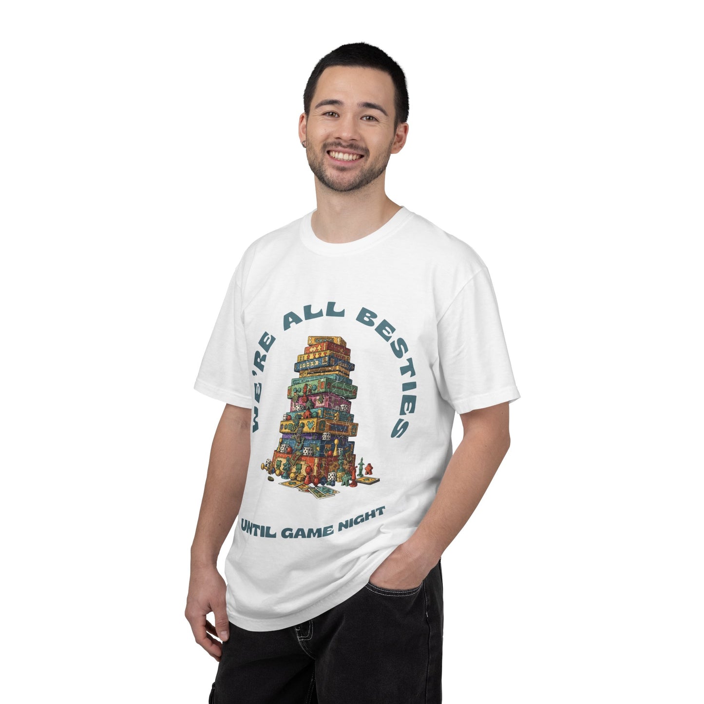 Game Night Besties T-Shirt — "We're All Besties Until Game Night" Graphic Tee