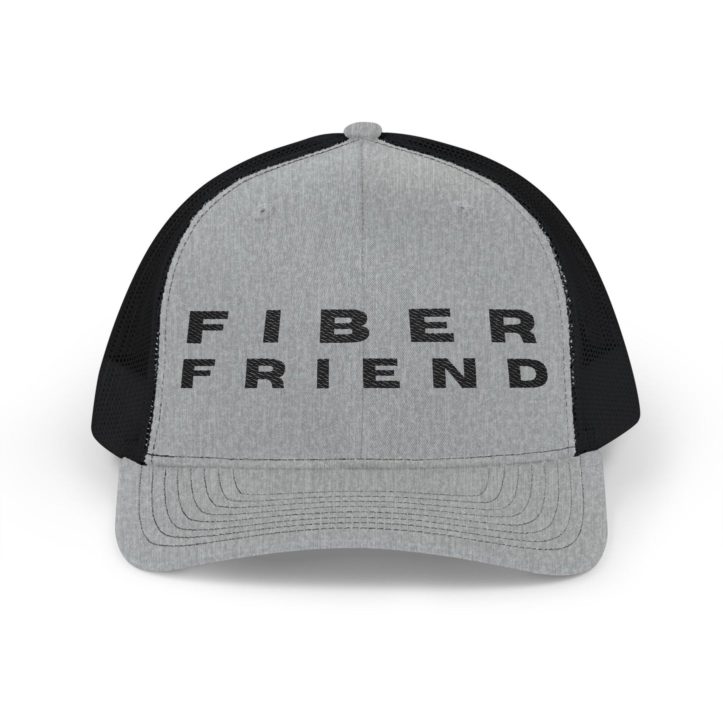 Fiber Friend Cap | Trucker Snapback Hat, Mesh Back Embroidered Text