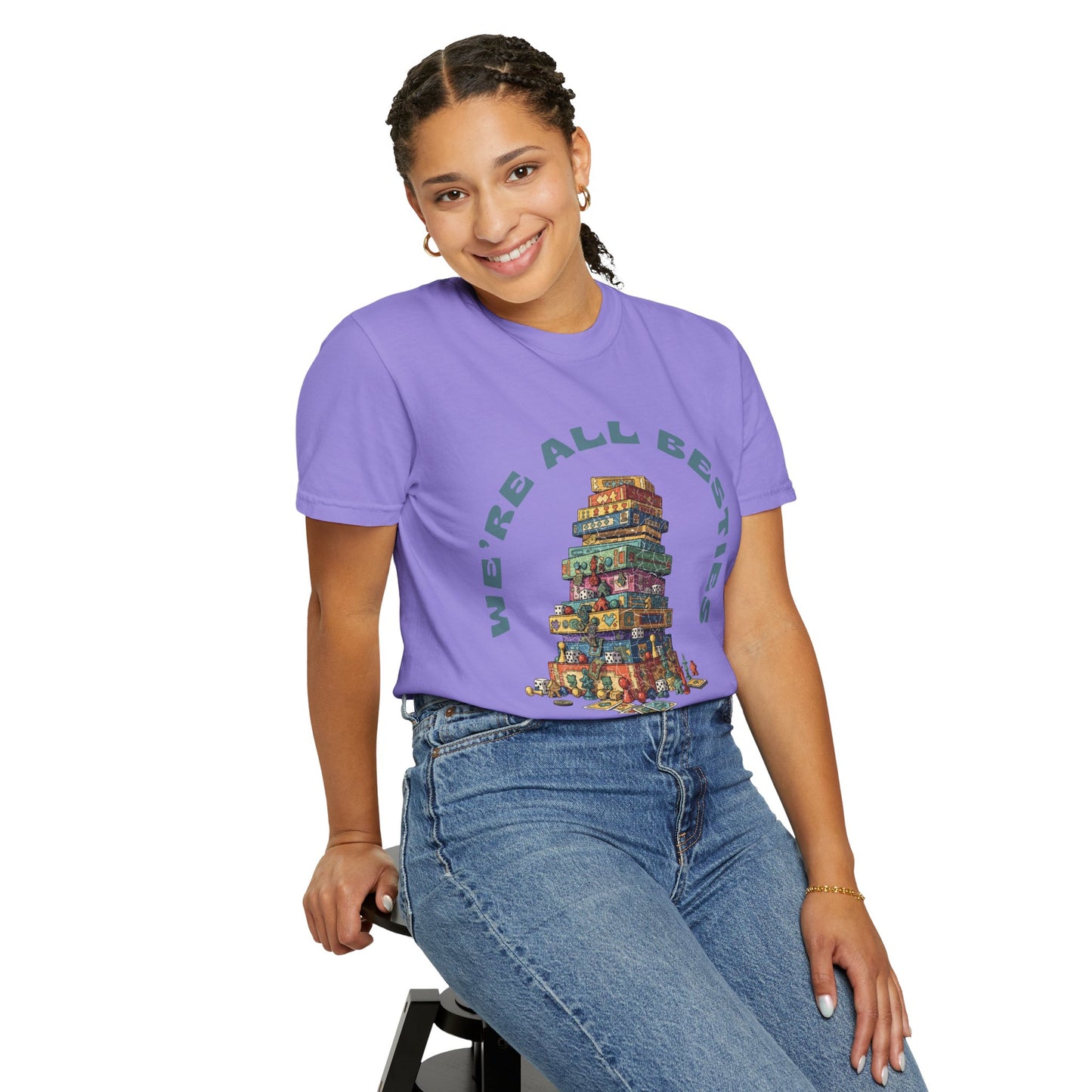 Game Night Besties T-Shirt — "We're All Besties Until Game Night" Graphic Tee