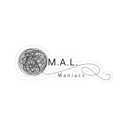 M.A.L. Maniacs Logo Kiss-Cut Sticker — Decorative Laptop Decal