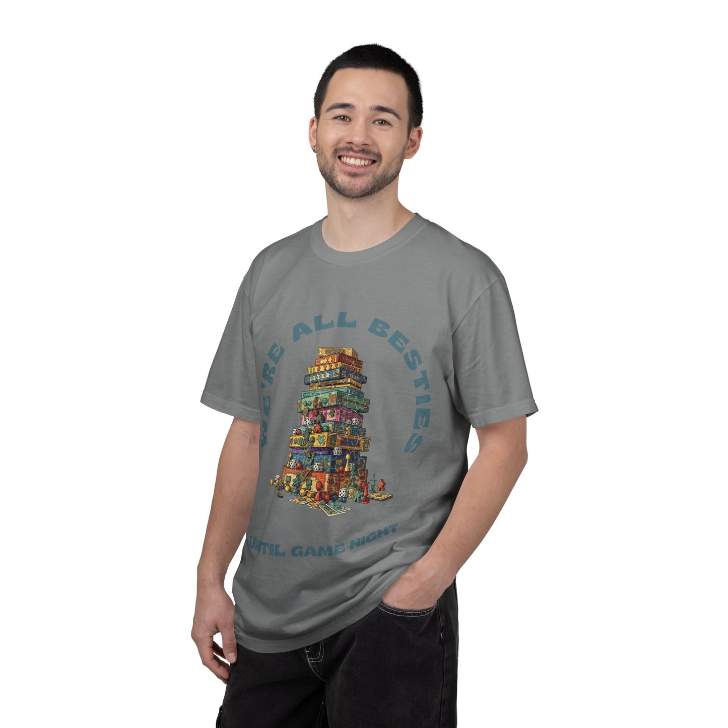 Game Night Besties T-Shirt — "We're All Besties Until Game Night" Graphic Tee