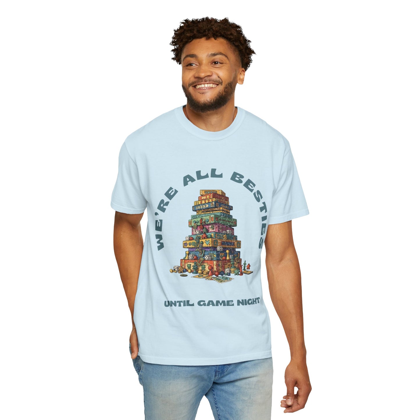 Game Night Besties T-Shirt — "We're All Besties Until Game Night" Graphic Tee