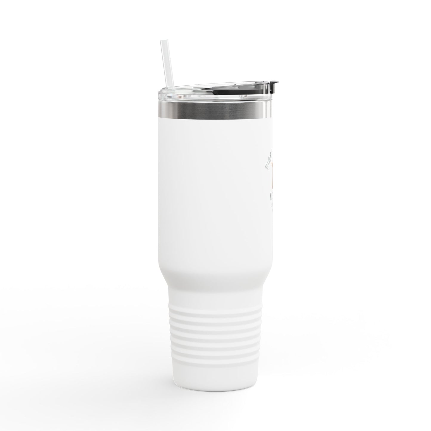 40oz Insulated Travel Mug - 'Fiber Friends Meet Us' Cute Sheep Design