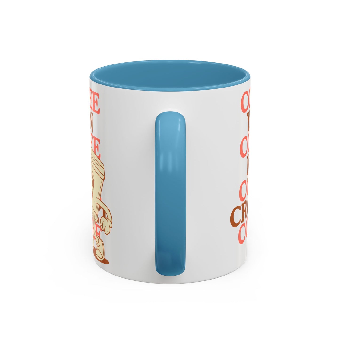 Coffee, Yarn, Knit, Crochet Coffee Mug | Retro Coffee Cup Design