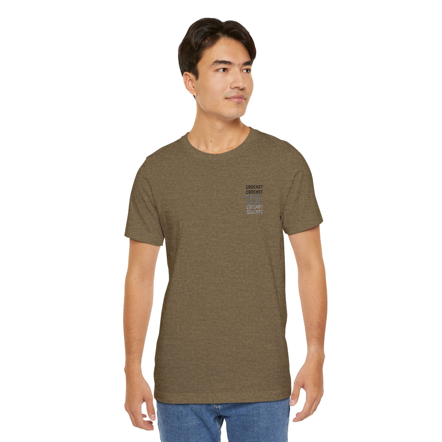 Orange Small-Logo Tee — 'Crochet' Graphic Pocket T-Shirt