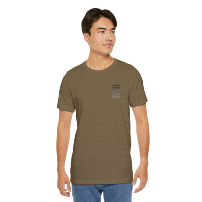 Orange Small-Logo Tee — 'Crochet' Graphic Pocket T-Shirt