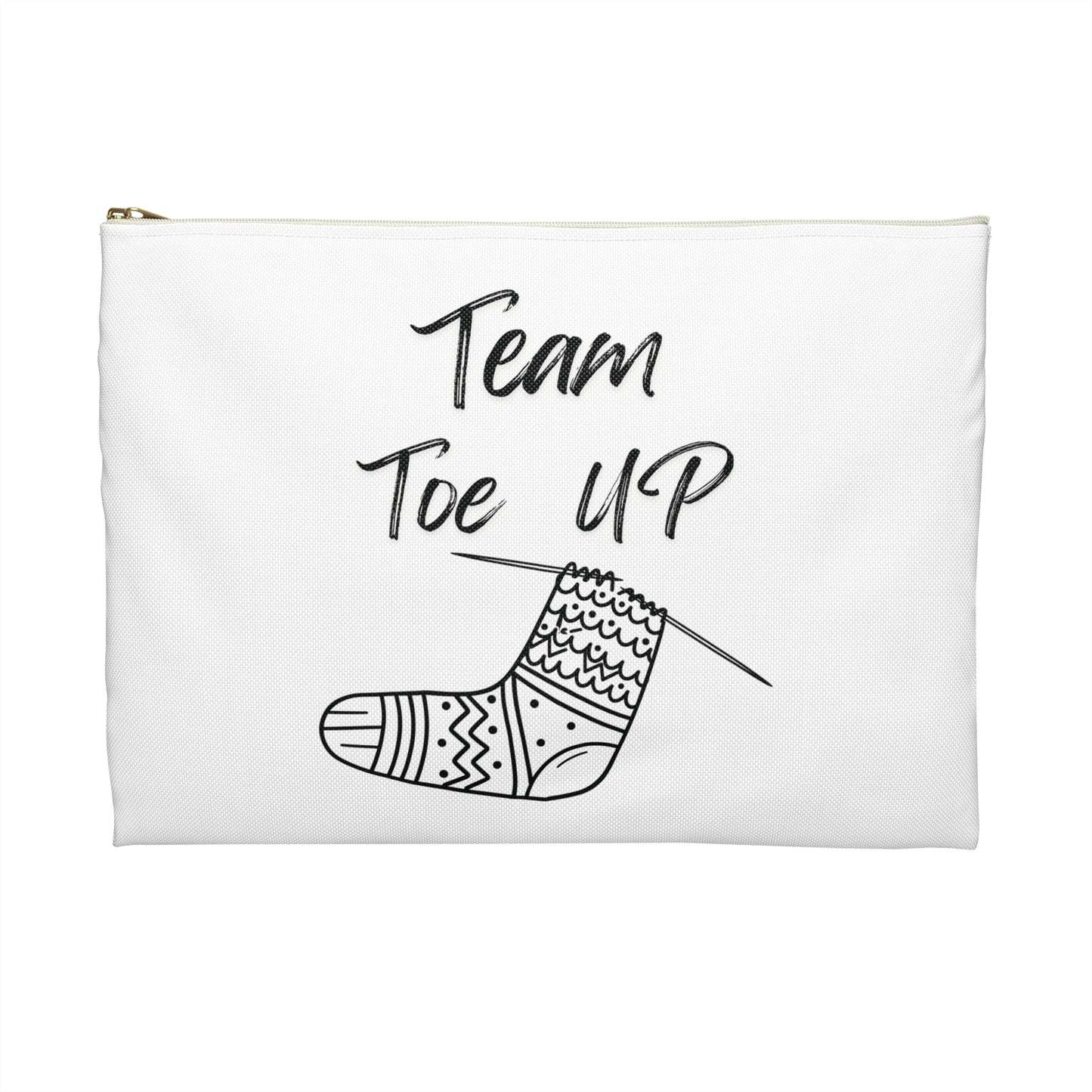 Accessory Pouch — "Team Cuff Down" Winter Print Zipper Pouch