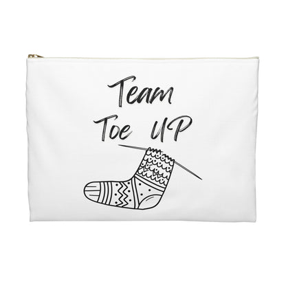 Accessory Pouch — "Team Cuff Down" Winter Print Zipper Pouch