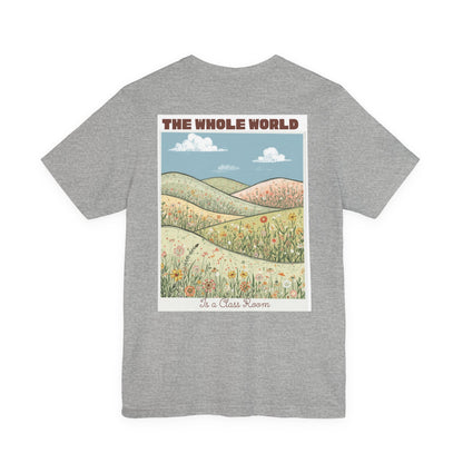 The Whole World Tee — Vintage Meadow Graphic T-Shirt