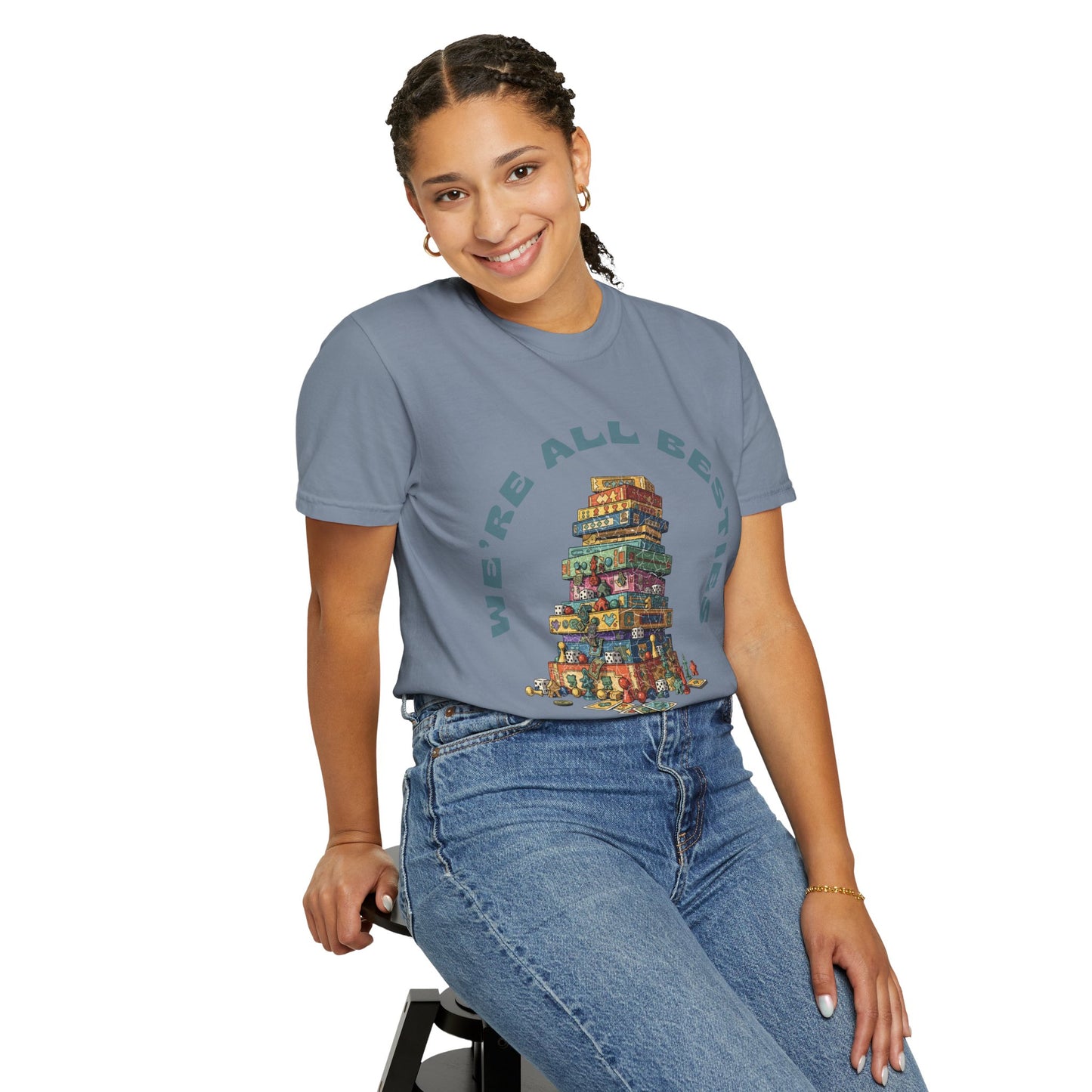 Game Night Besties T-Shirt — "We're All Besties Until Game Night" Graphic Tee