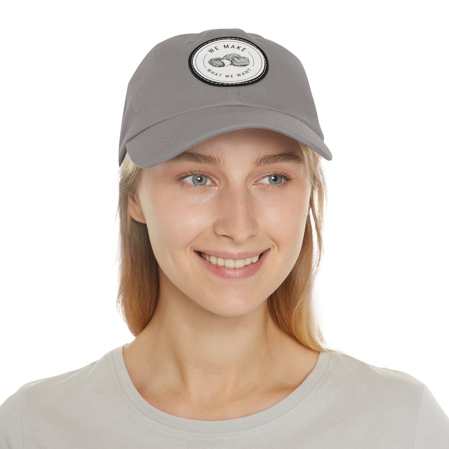 Dad Hat — Round Leather Patch “We Make What We Make”