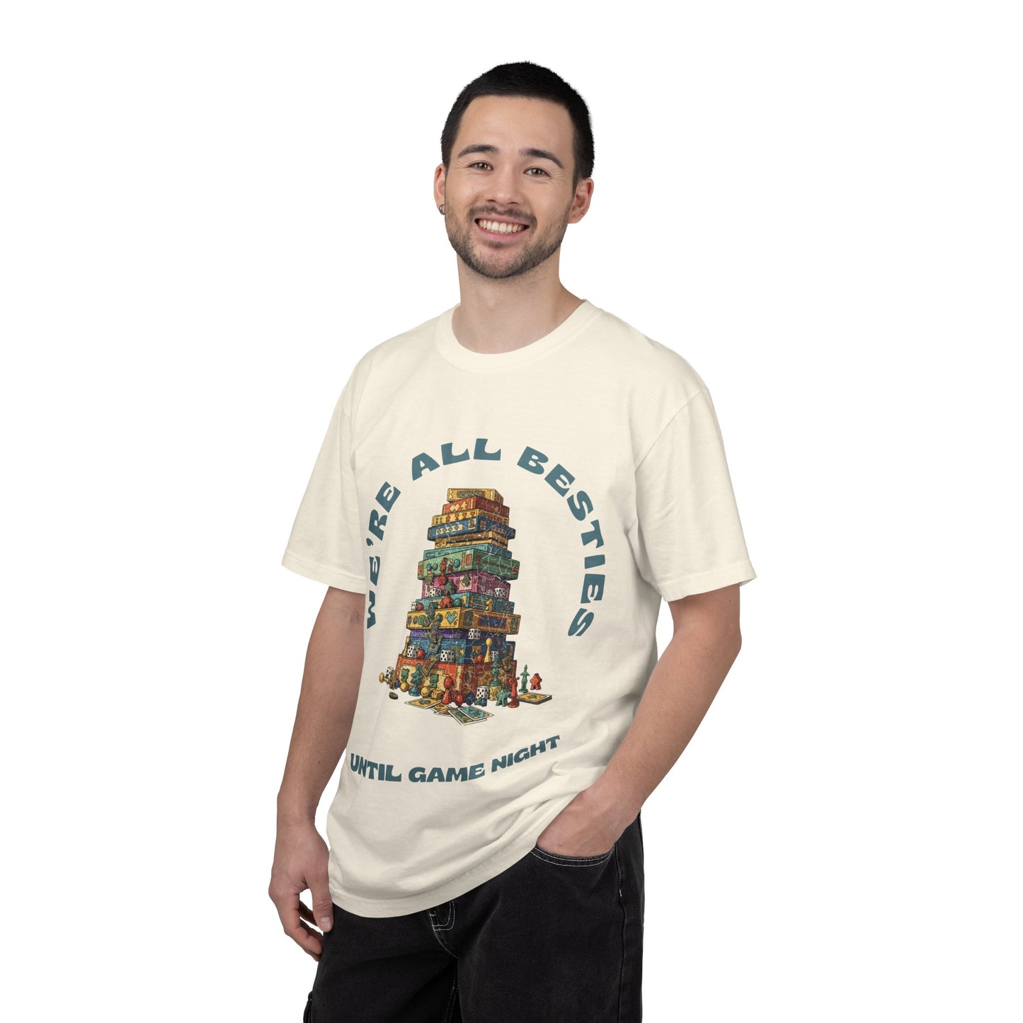 Game Night Besties T-Shirt — "We're All Besties Until Game Night" Graphic Tee