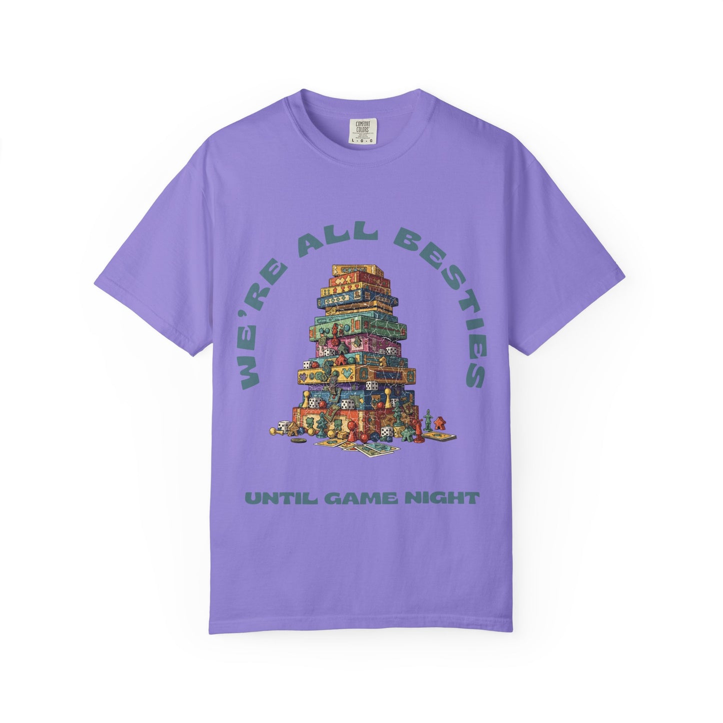 Game Night Besties T-Shirt — "We're All Besties Until Game Night" Graphic Tee