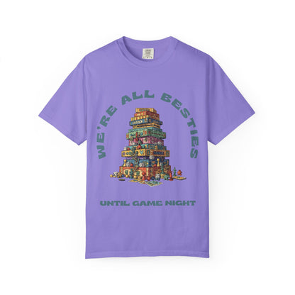 Game Night Besties T-Shirt — "We're All Besties Until Game Night" Graphic Tee