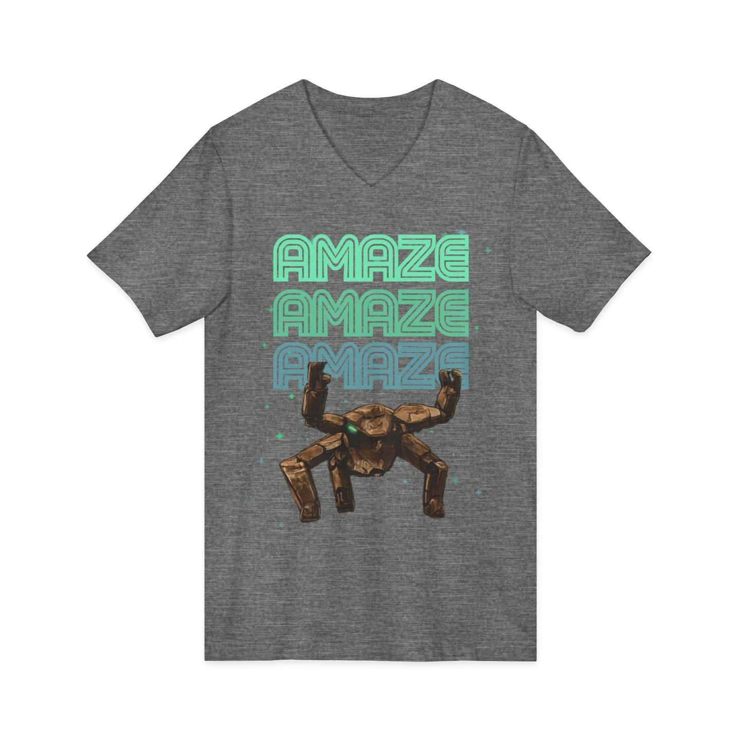 Amaze  VNeck Tee  Retro Graphic Shirt