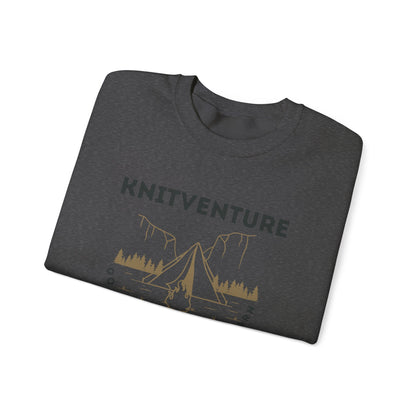 Knitventure Crewneck Sweatshirt – Camping Knitwear ‘Go Outside, Take Your Yarn’
